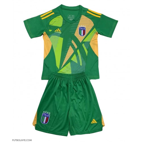 Camiseta Italia Portero Visitante Equipación para niños Eurocopa 2024 manga corta (+ pantalones cortos)